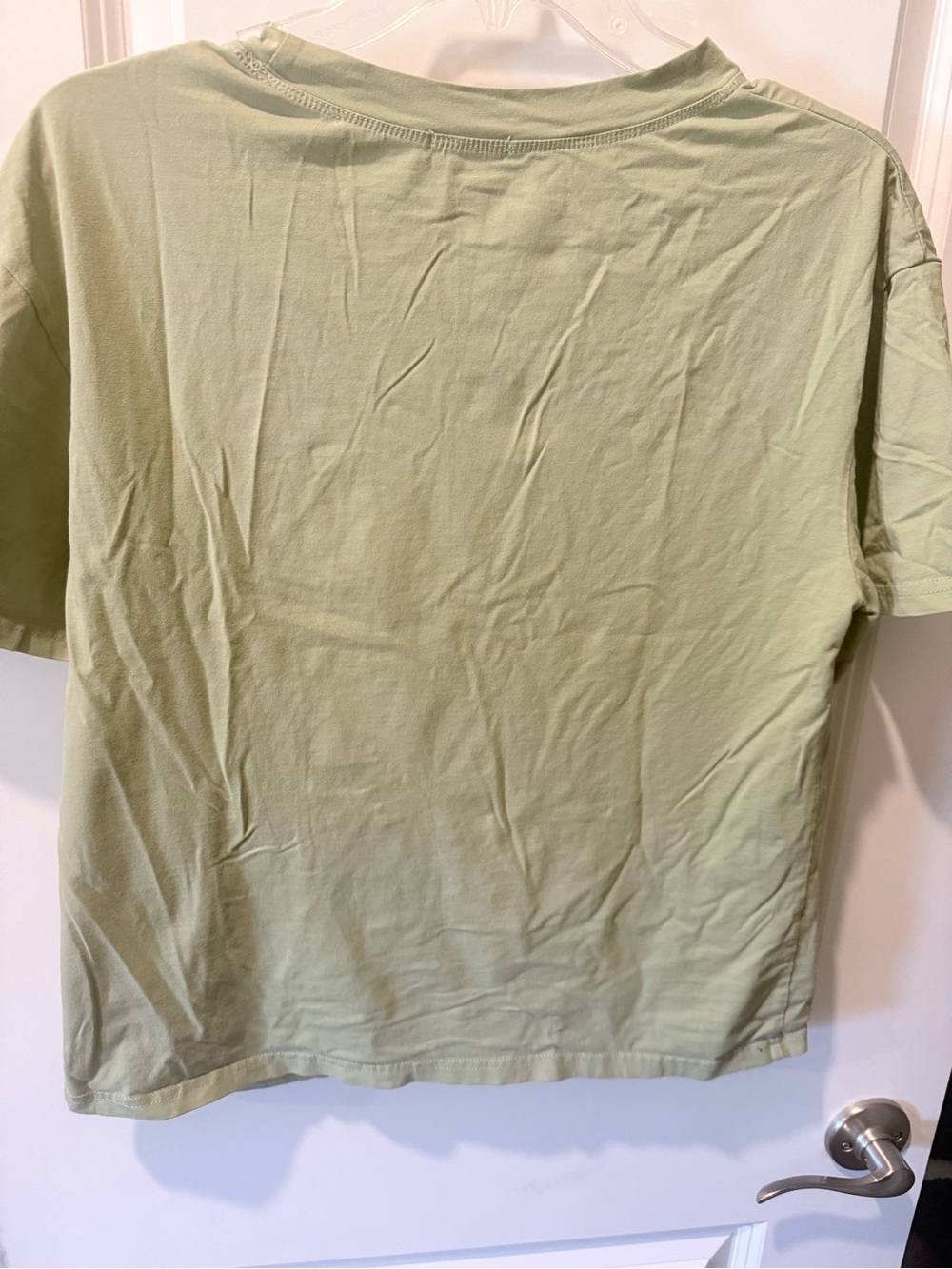 Pale Green Graphic Tee with Fashion Illustration - Picture 3 of 4